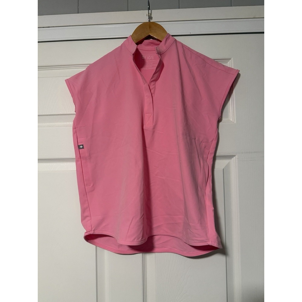 FIGS TECHNICAL COLLECTION RAFAELA Scrub Top Nurse Healthcare Pink P0# 9877